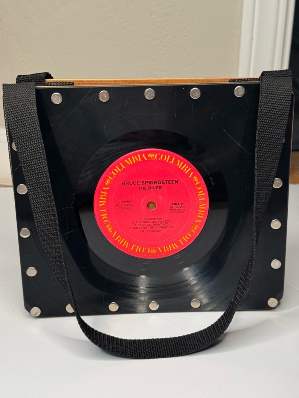 RARE Bruce Springsteen Vintage Vinyl Record Handbag “The River” - Picture 2 of 16